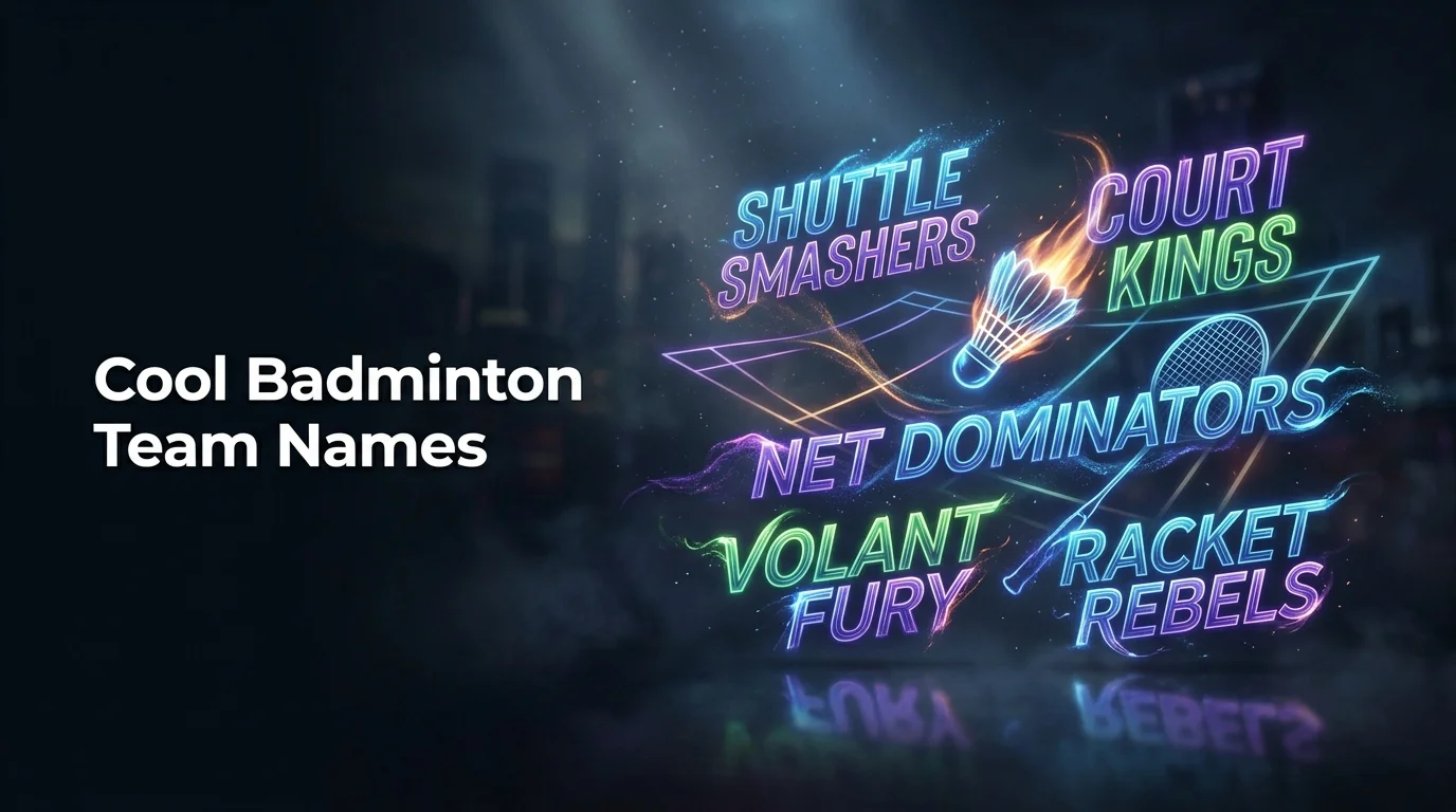 Cool Badminton Team Names