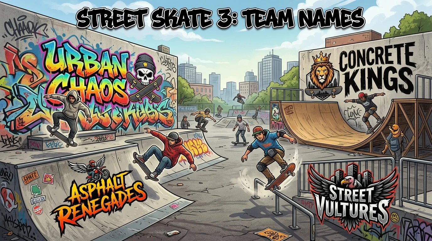 Street Skate 3 Team Names